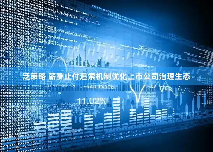 泛策略 薪酬止付追索机制优化上市公司治理生态